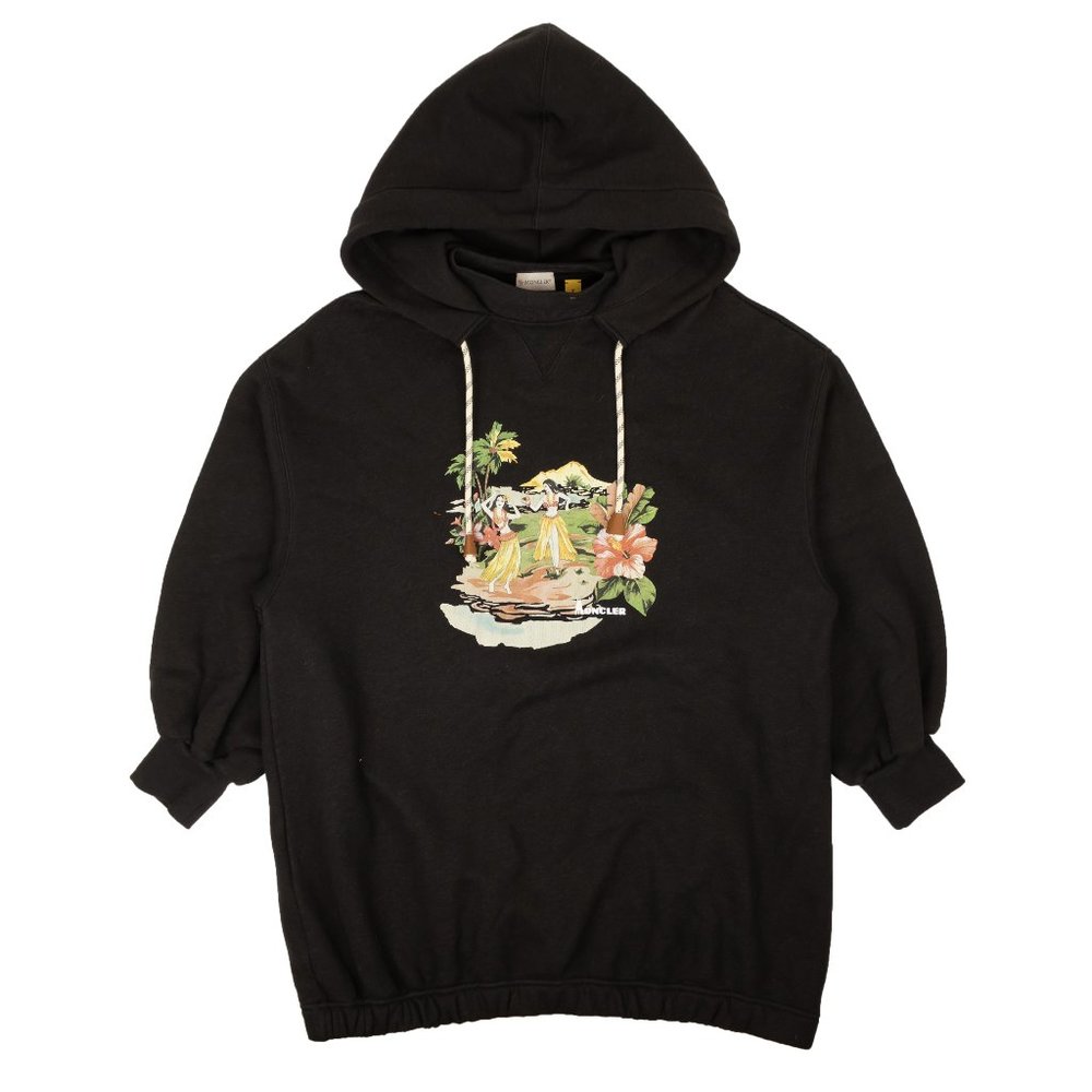 MONCLER GENIUS Black Pullover Hoodie Sweatshirt Size XS $1075